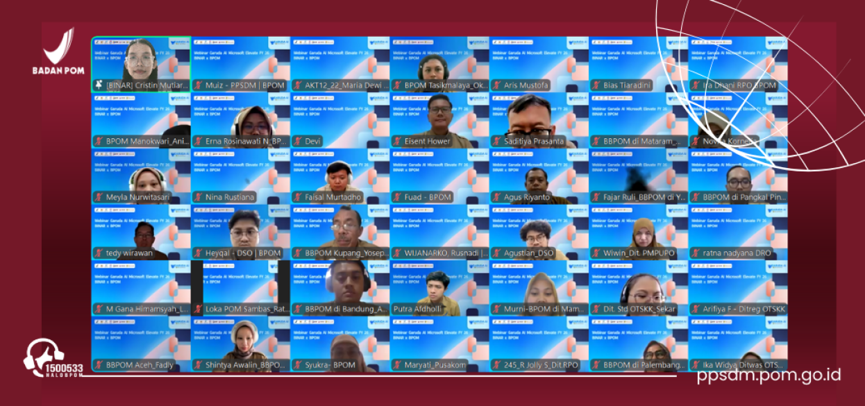 BPOM Selenggarakan Pelatihan Garuda AI untuk Perkuat Kompetensi Digital Aparatur