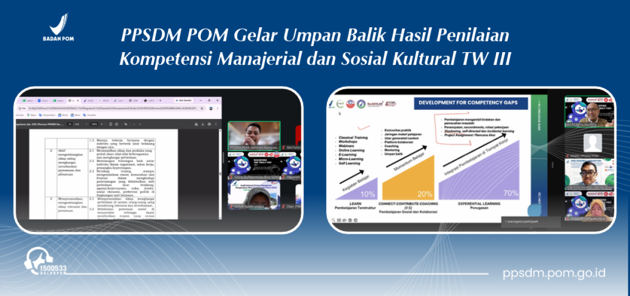 PPSDM POM Gelar Umpan Balik Hasil Penilaian Kompetensi Manajerial dan Sosial Kultural TW III