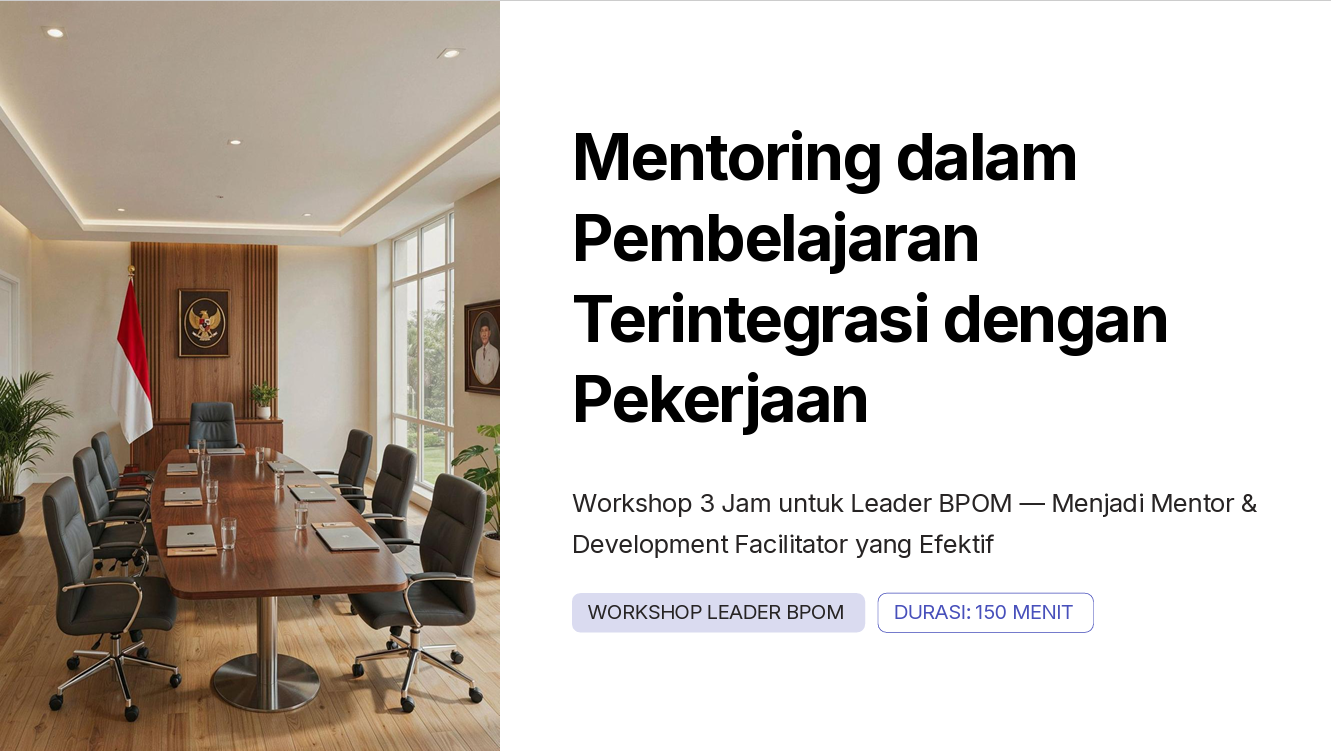 Mentoring dalam Pembelajaran Terintegrasi dengan Pekerjaan