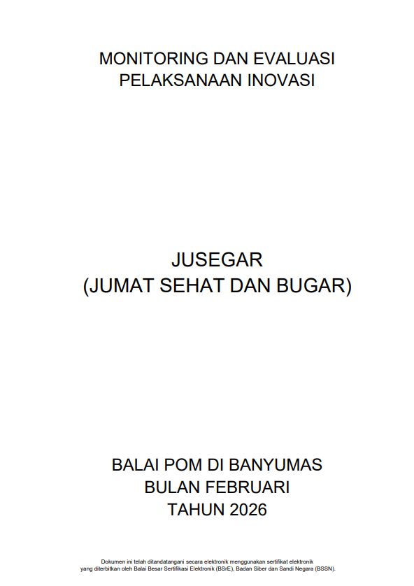 Monitoring dan Evaluasi Inovasi JUSEGAR Februari 2026