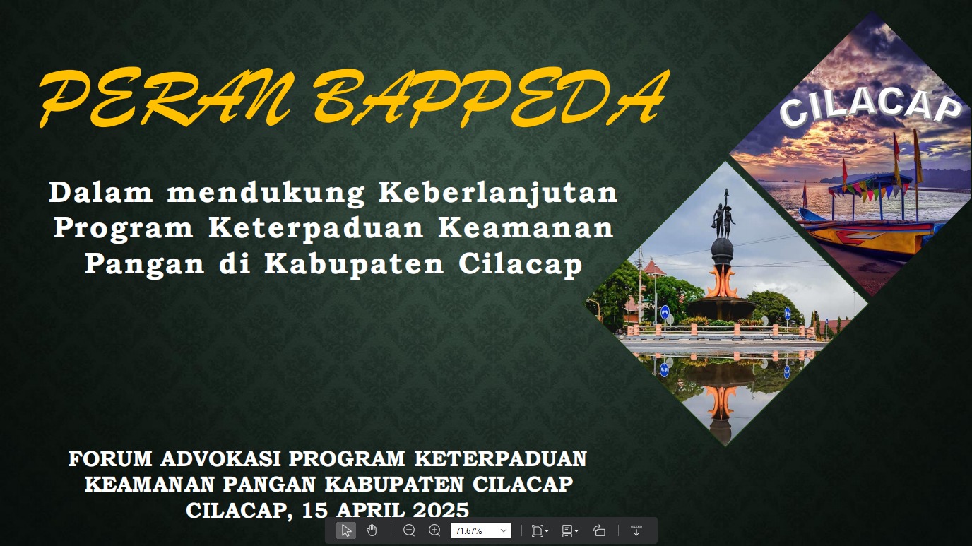 Peran Badan Perencanaan Pembangunan Daerah dalam Mendukung Keberlanjutan Keterpaduan Keamanan Pangan